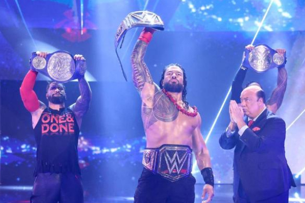 WWE网红选手环球冠军罗曼雷恩斯记录再创新高，大布被批“白给”？